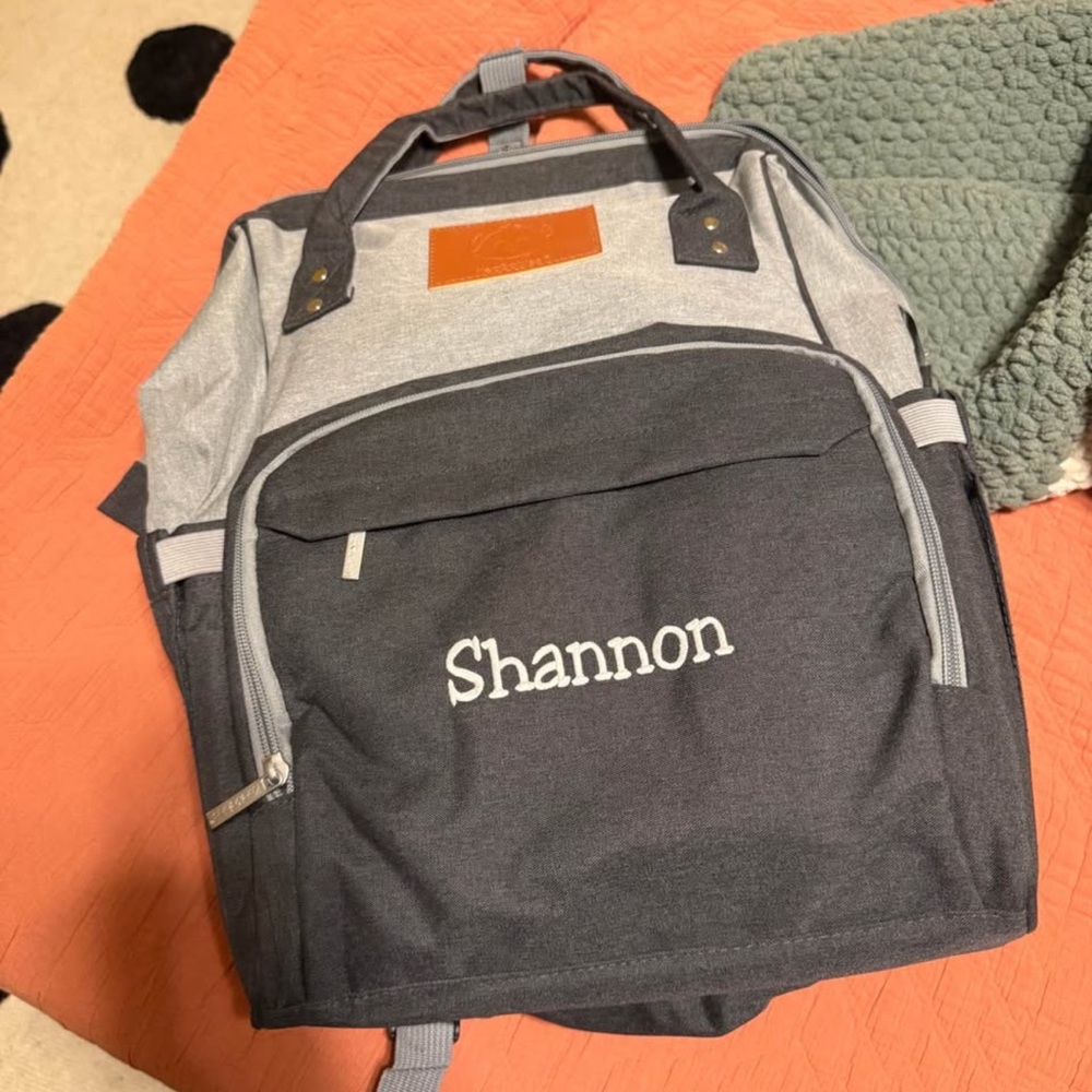 Two-Tone Gray Backpack - image 1